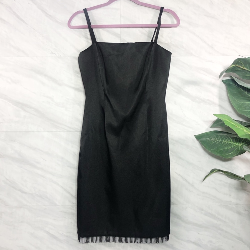 Laundry by Shelli Segal Y2K Little Black Satin Dress 4